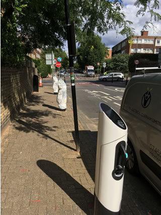 Charging points on St John's Avenue SW15 