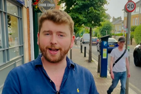 Ethan Brooks in Thamesfield Conservatives Lower Richmond Road campaign video
