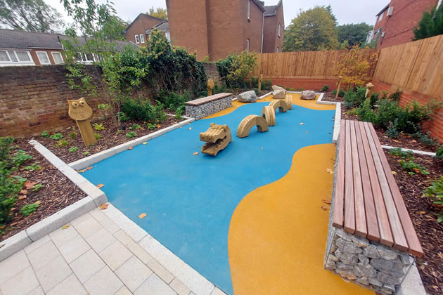 The Site Offers A Secure Communal Garden With Play Equipment For Children Under Five