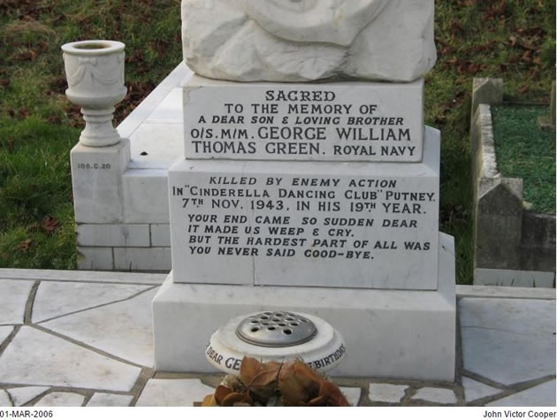 A tomb of one of the victims of the attack 