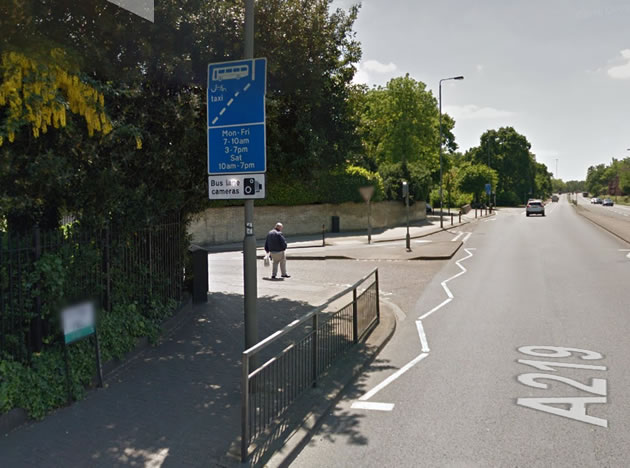 Junction of Putney Heath Lane and Putney Hill (Google Street View) 