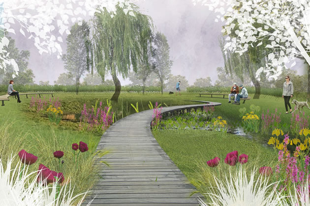 Visualisation of how the Vine Road Park might look 