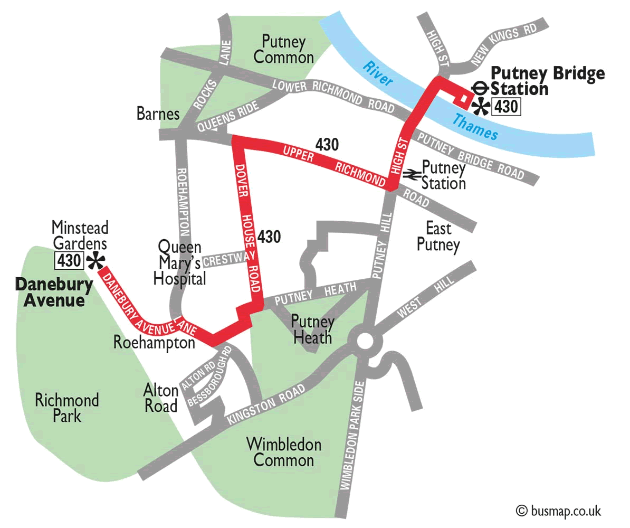 vintage bus route map