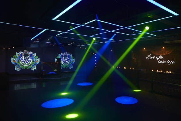 The dance floor at Le Fez Club 