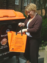 new orange recycle bags in Wandsworth