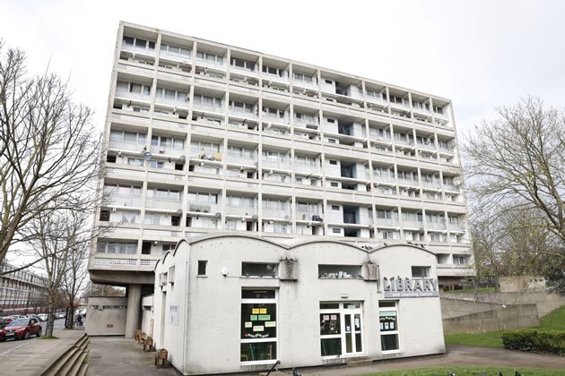 A block of flats on the Alton Estate
