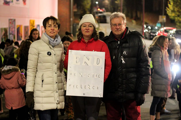 Fleur Anderson at the White Ribbon march in Roehampton 