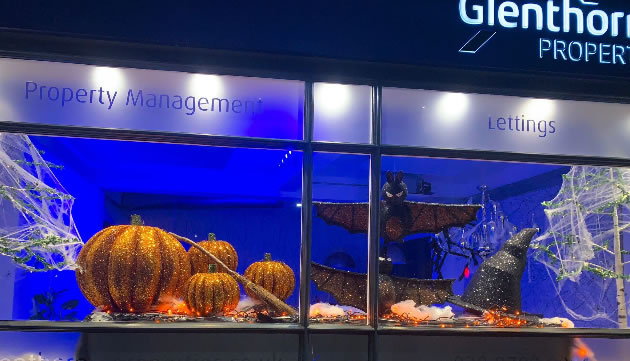 A spooky display for Halloween