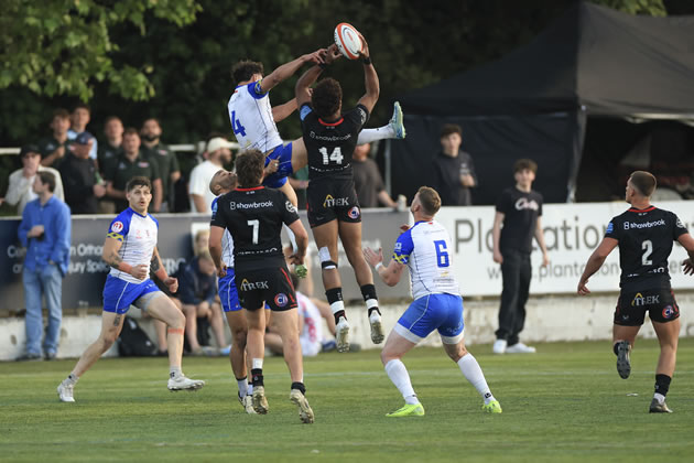 Last year's stand out player, Noah Calouri, competes for the ball 