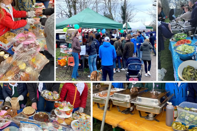 Scenes from a previous Boat Race day at the Scout Hut