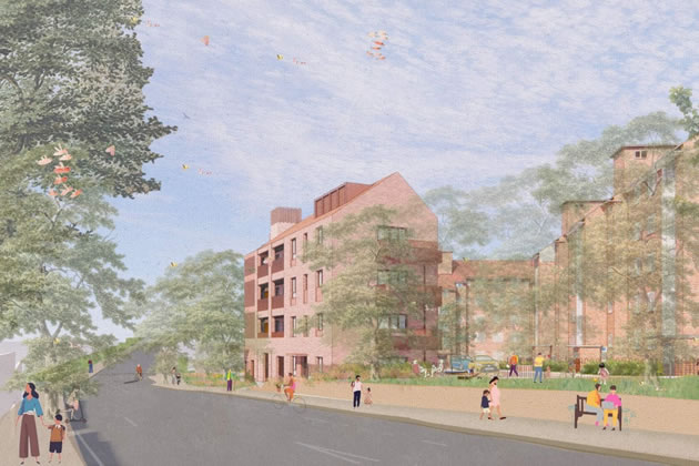 CGI of the plans for Whitnell Way Estate, Putney. Credit: Pollard Thomas Edwards