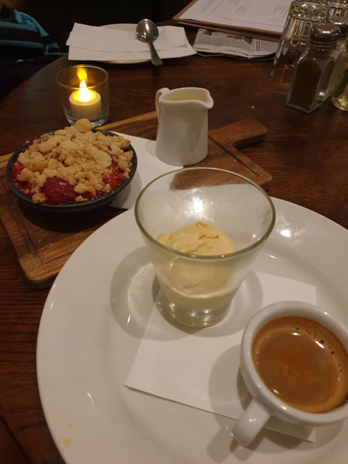 Dessert at the Spencer Arms 